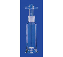 Склянка для промывки газов Lenz 1000 мл, с отводами GL14, c фильтром, пористость 2 (Артикул 5510214)
