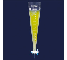 Седиментационный конус ISOLAB с краном, 1000 мл, стекло (Артикул 043.20.002)