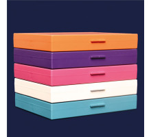 Коробка ISOLAB для 100 предметных стекол, с откидной крышкой, оранжевая (Артикул 076.02.002O)