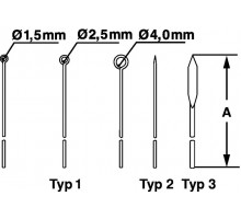 Игла микробиологическая Bochem, тип 2 мм, длина 100 мм, нержавеющая сталь (Артикул 12004)