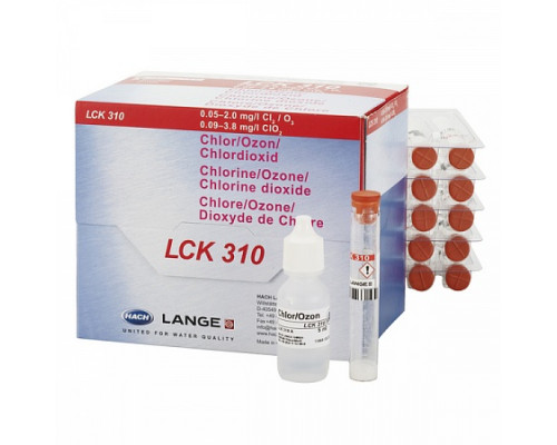 LCK 310 кюветный тест для определения хлора/озона/диоксида хлора, 24 теста
