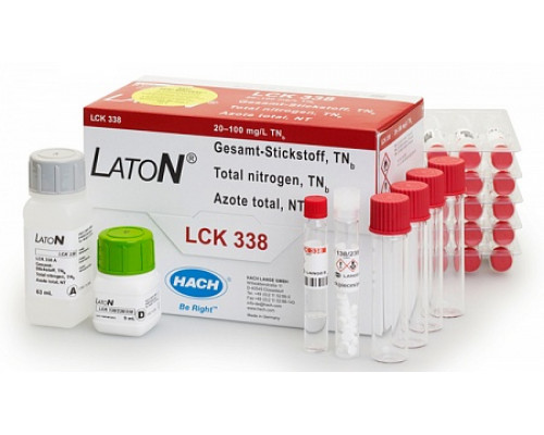 LCK 338 кюветный тест для определения общего азота 20-100 мг/л, 25 тестов