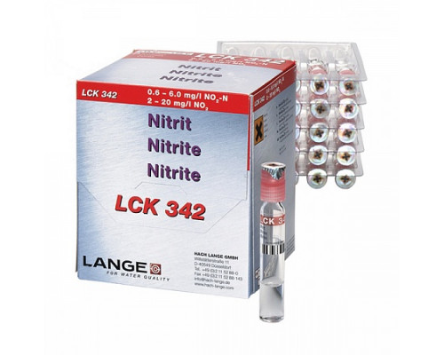 LCK 342 кюветный тест для определения нитритов 0,6-6,0 мг/л NO₂-N, 25 тестов