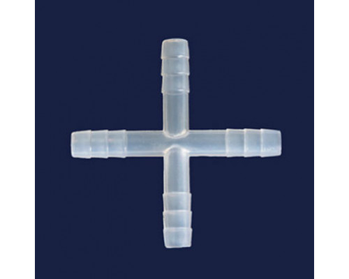 Соединитель для шлангов ISOLAB, X-образный, Ø 10 мм, PP (Артикул 052.25.010)